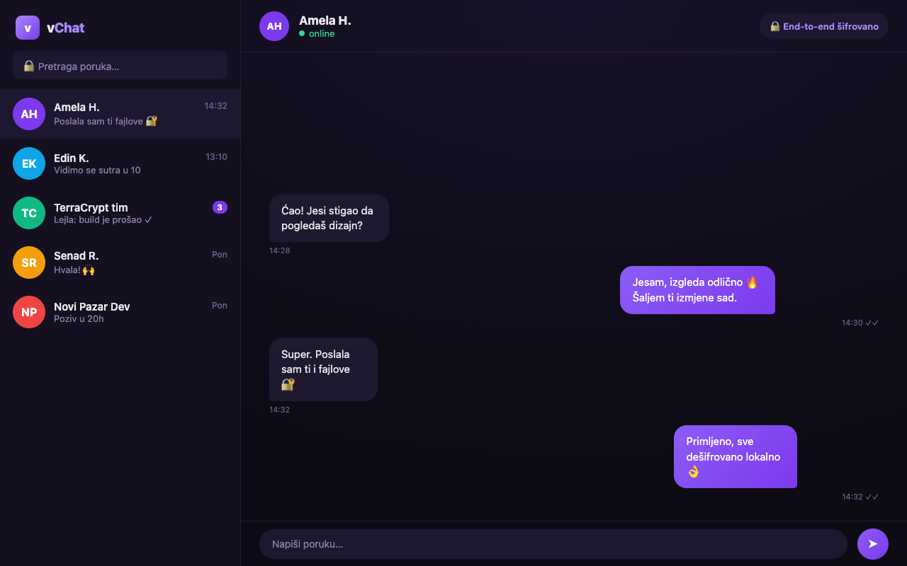 vChat — Sicherer Messenger